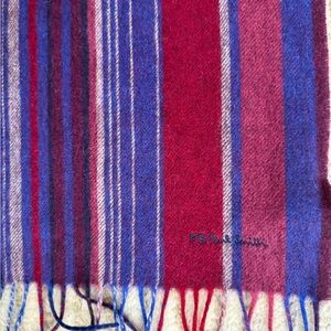 Paul Smith Merino Wool Multicolor Striped Scarf